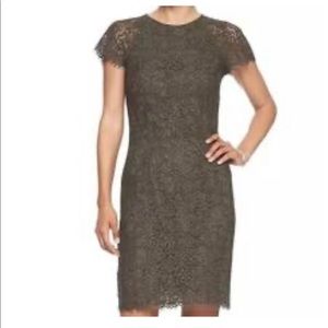 Banana Republic Olive Green Lace Dress